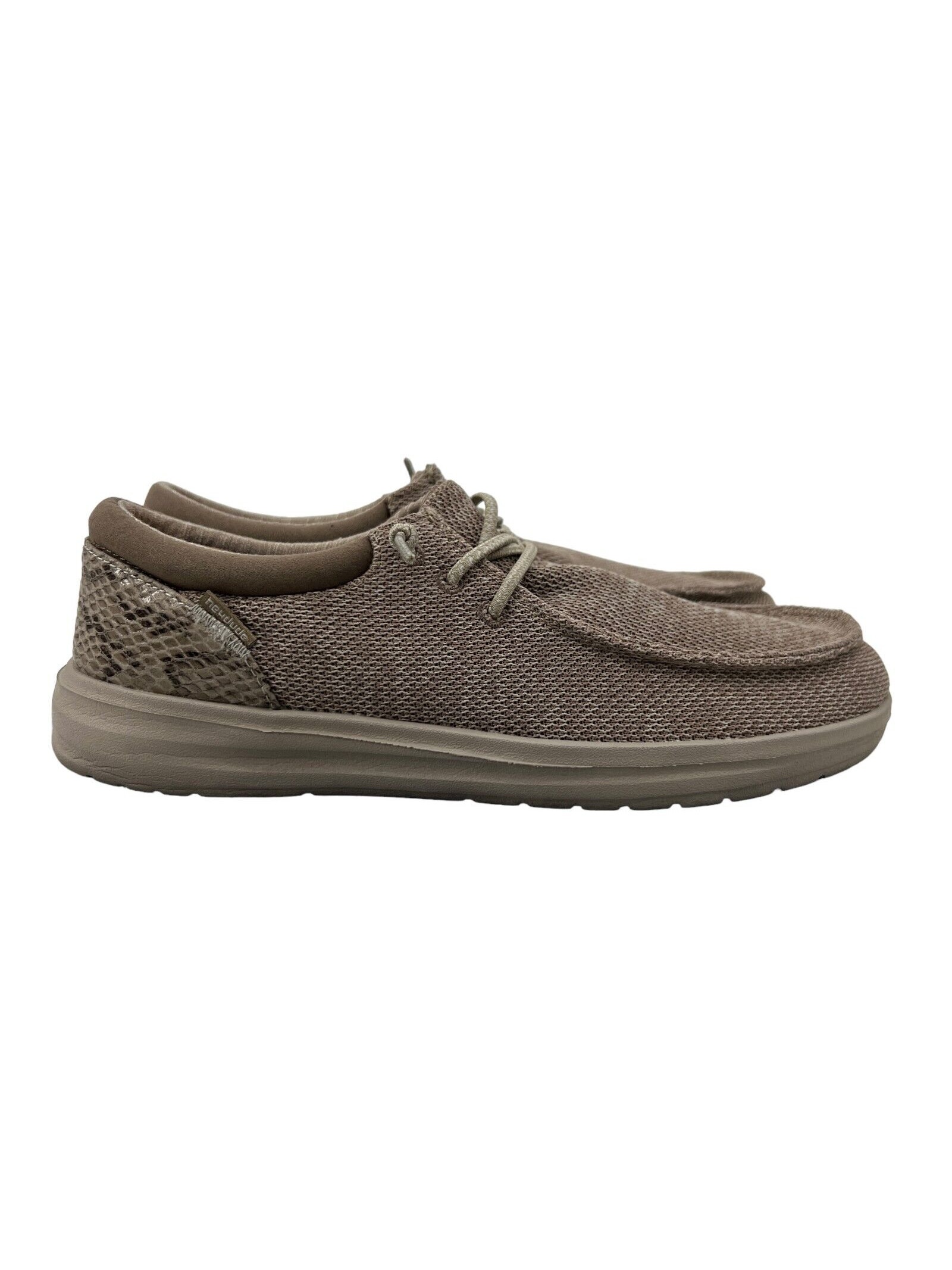 Hey Dude Womens 11 Rose Dust Shoe Polly Sox Snake Slip On Canvas Low Top Sneaker